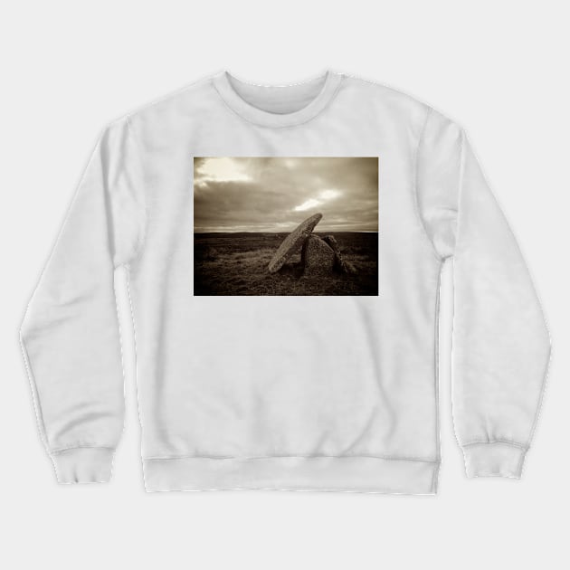 Mulfra Quoit, Cornwall Crewneck Sweatshirt by BarnabyEdwards